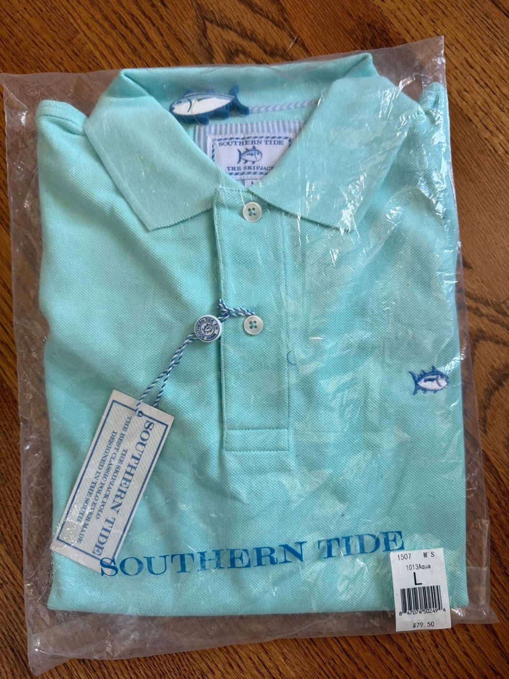 Southern Tide Men's Aqua Green Pique Polo